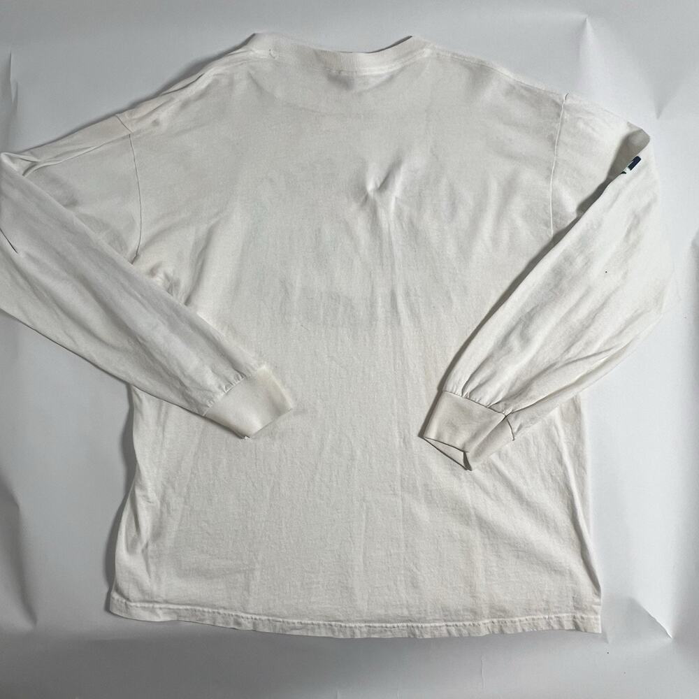 Fruit of the Loom Heavy Cotton Men’s XL White LS Crew Neck Surf Tee - Picture 5 of 8